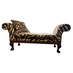 Vintage Ralph Lauren Scroll Arm Double Ended Bench With Matching Pillow