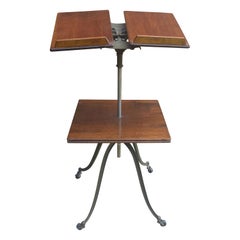 Support à Bible / Dictionnaire en fonte et érable, ajustable, Early American Cast Iron and Maple