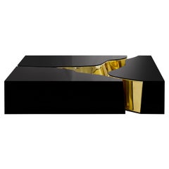 Lapiaz Black Gold Center Table - Hand-Polished Steel & Brass - Boca do Lobo