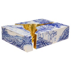 Lapiaz Tiles Center Table - Hand-Painted Tiles - Steel & Brass - Boca do Lobo