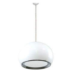 Large Mid-Century White Bud Pendant Lamp from Guzzini, 1970s