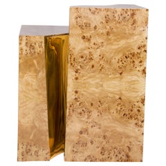 Lapiaz Poplar Side Table - Hand-Crafted Joinery Brass & Veneer - Boca do Lobo