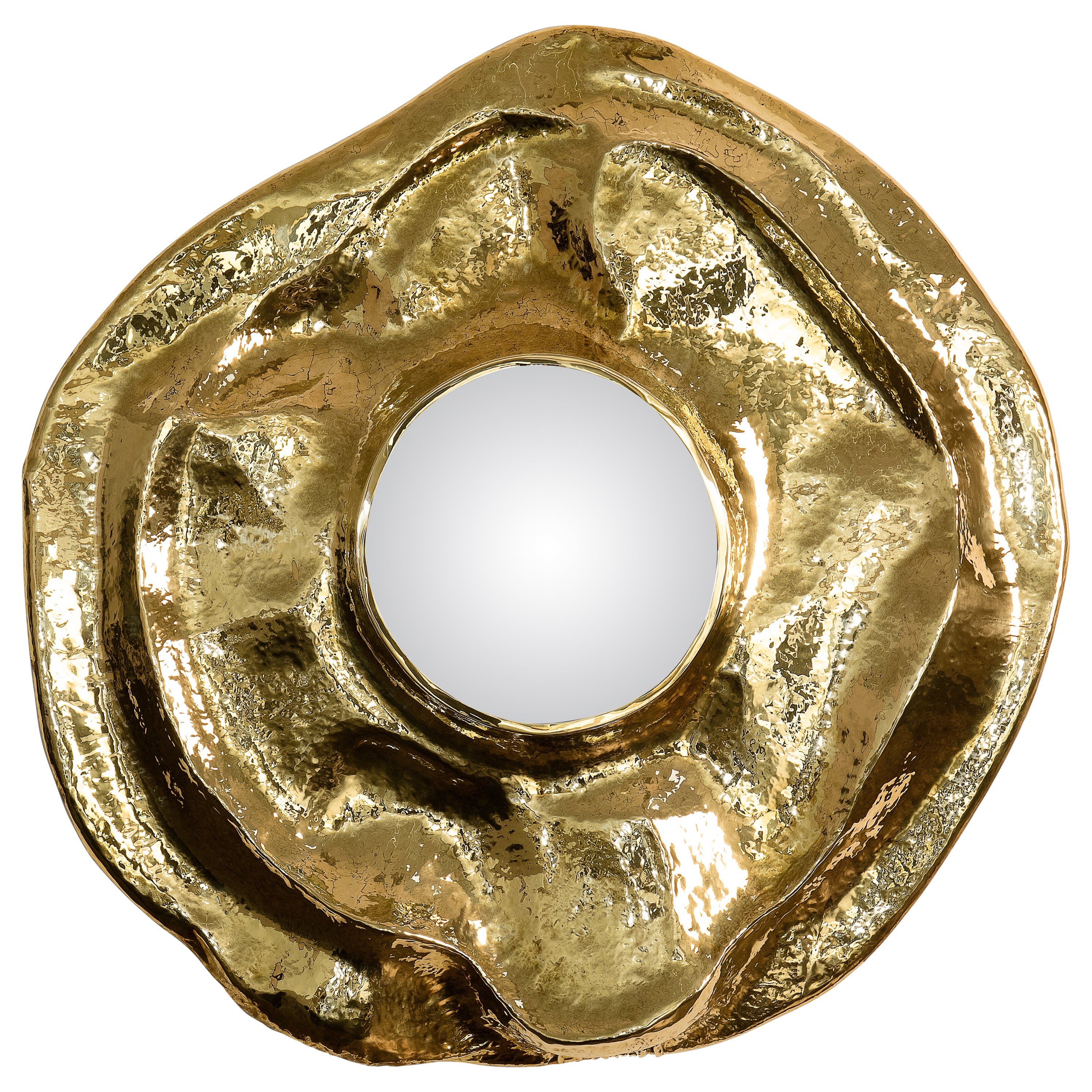 Miroir Angra en laiton et nickel martelé à la main - Boca do Lobo