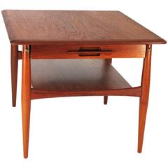 Mid-Century Danish Teak Side Table Designed by Hans Andersen