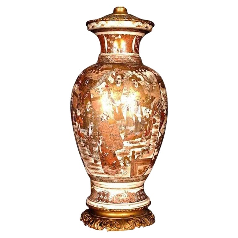 19th Century Louis XV Style Porcelain Japan Table Lamp