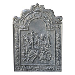 Plaque de cheminée hollandaise ancienne Louis XIV « The Hope », 17e - 18e siècle