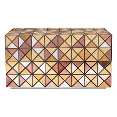 Pixel Nightstand - Hand-Crafted Joinery & Polish Brass - Boca do Lobo