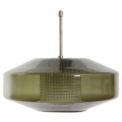 Danish Modern Ceiling Lamp in Glass by Carl Fagerlund