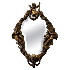 Antique 18th Century Italian Gilded Baroque Mirror  A Rare find and a stunning piece 