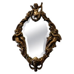 Antique 18th Century Italian Gilded Baroque Mirror  A Rare find and a stunning piece