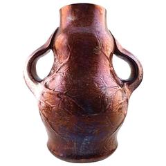 Large and Impressive Kähler, Luster Glaze Pottery Vase, Karl Hansen Reistrup