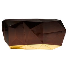 Buffet chocolat - Bois artisanal et laiton poli - Boca do Lobo