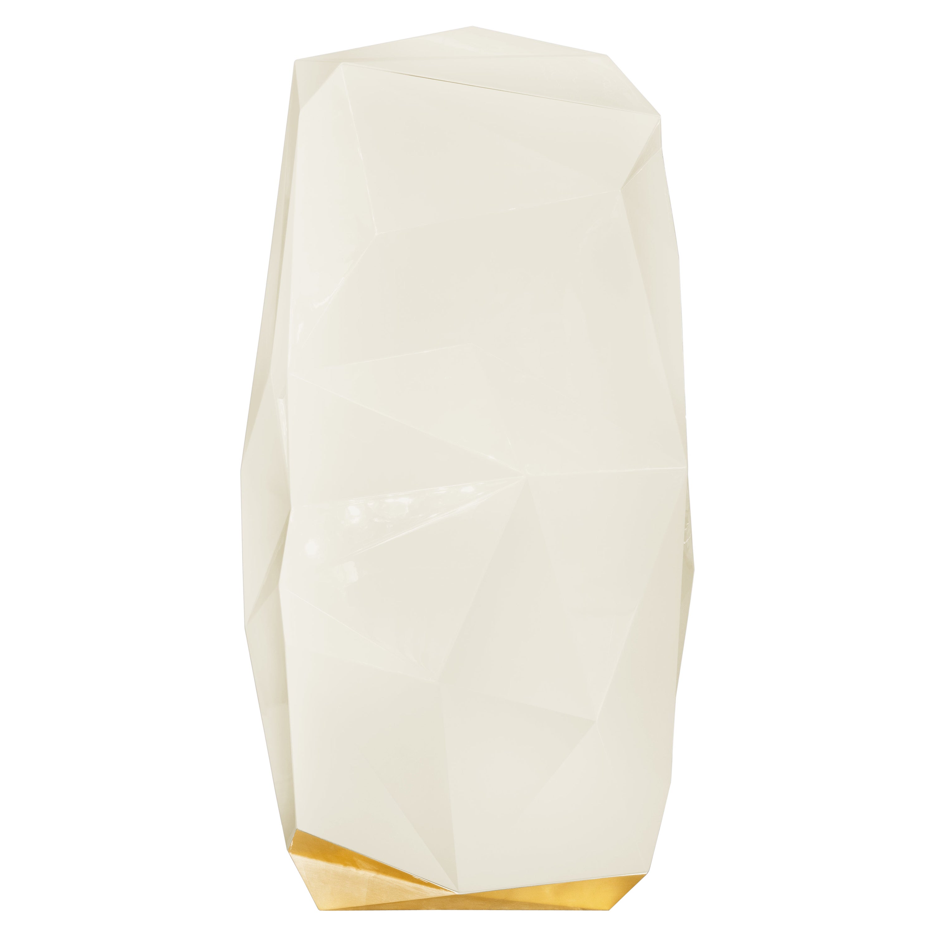 Diamond Cream Luxury Safe - Hand-Crafted Wood & Polished Brass - Boca do Lobo For Sale