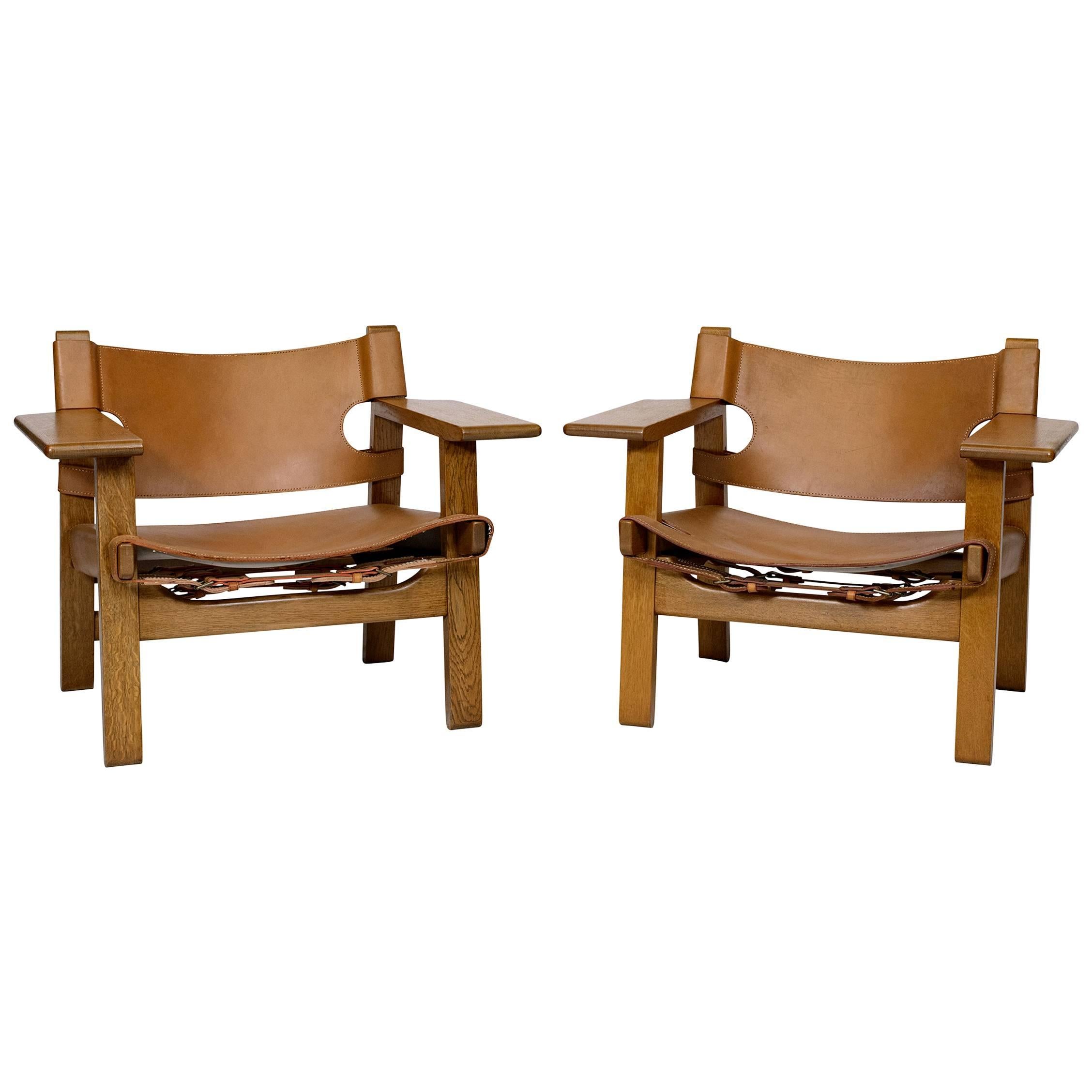 Pair of Børge Mogensen "Spanish" Chairs