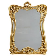 Miroir en bois doré Art Nouveau