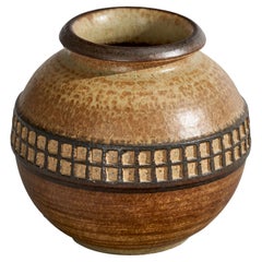 Joseph Simon, Vase, Steingut, Dänemark, 1960er Jahre