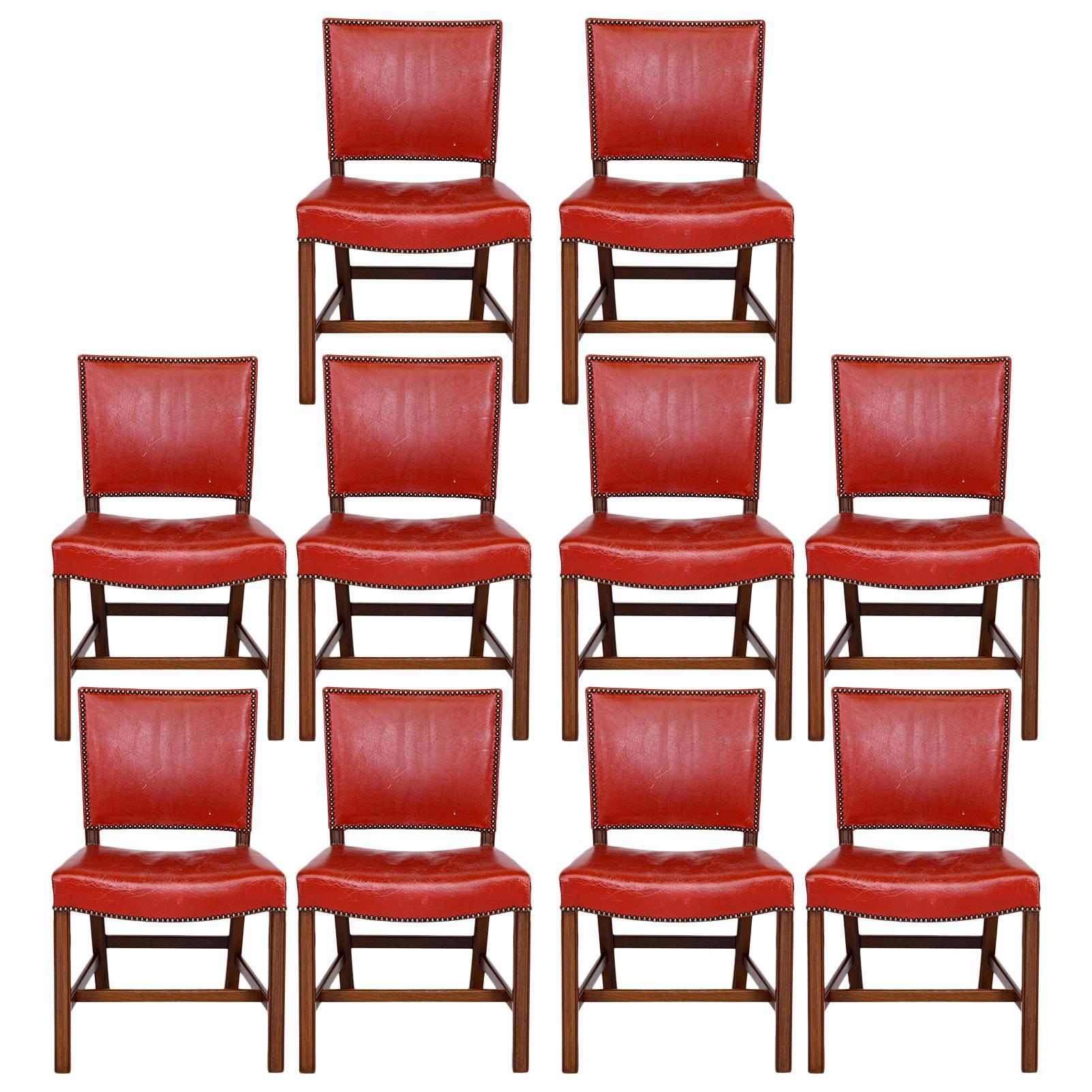 Set of Ten Kaare Klint Dining Chairs