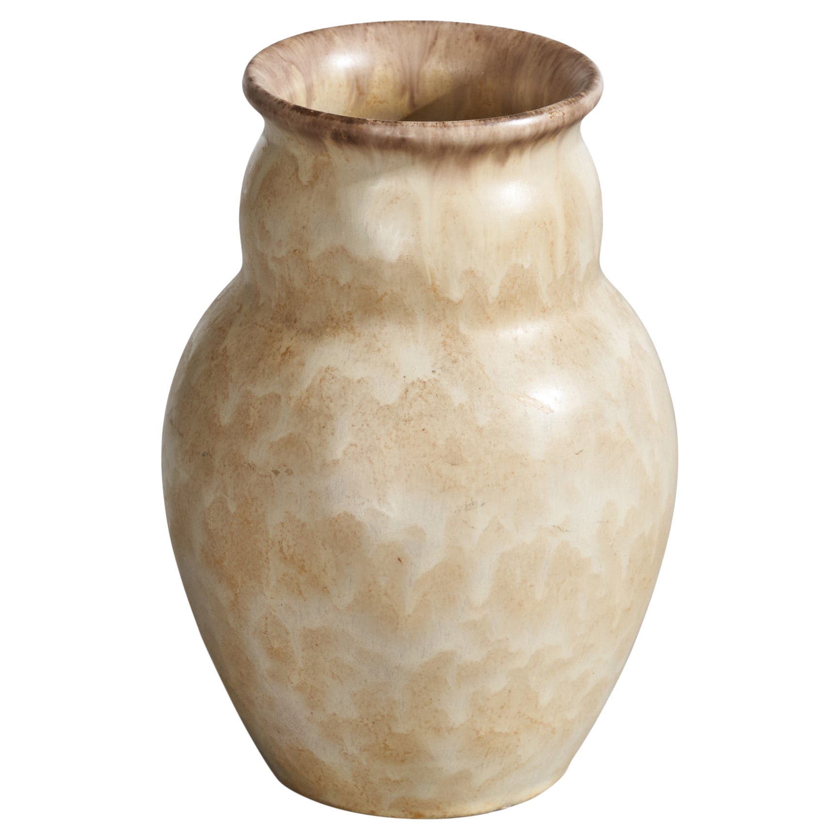 Upsala Ekeby, Vase, Earthenware, Sweden, 1930s