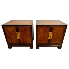 Pair of Drexel Asian Chinoiserie Tai-Ming Nightstands Side Tables