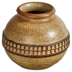 Joseph Simon, Vase, Steingut, Dänemark, 1960er Jahre