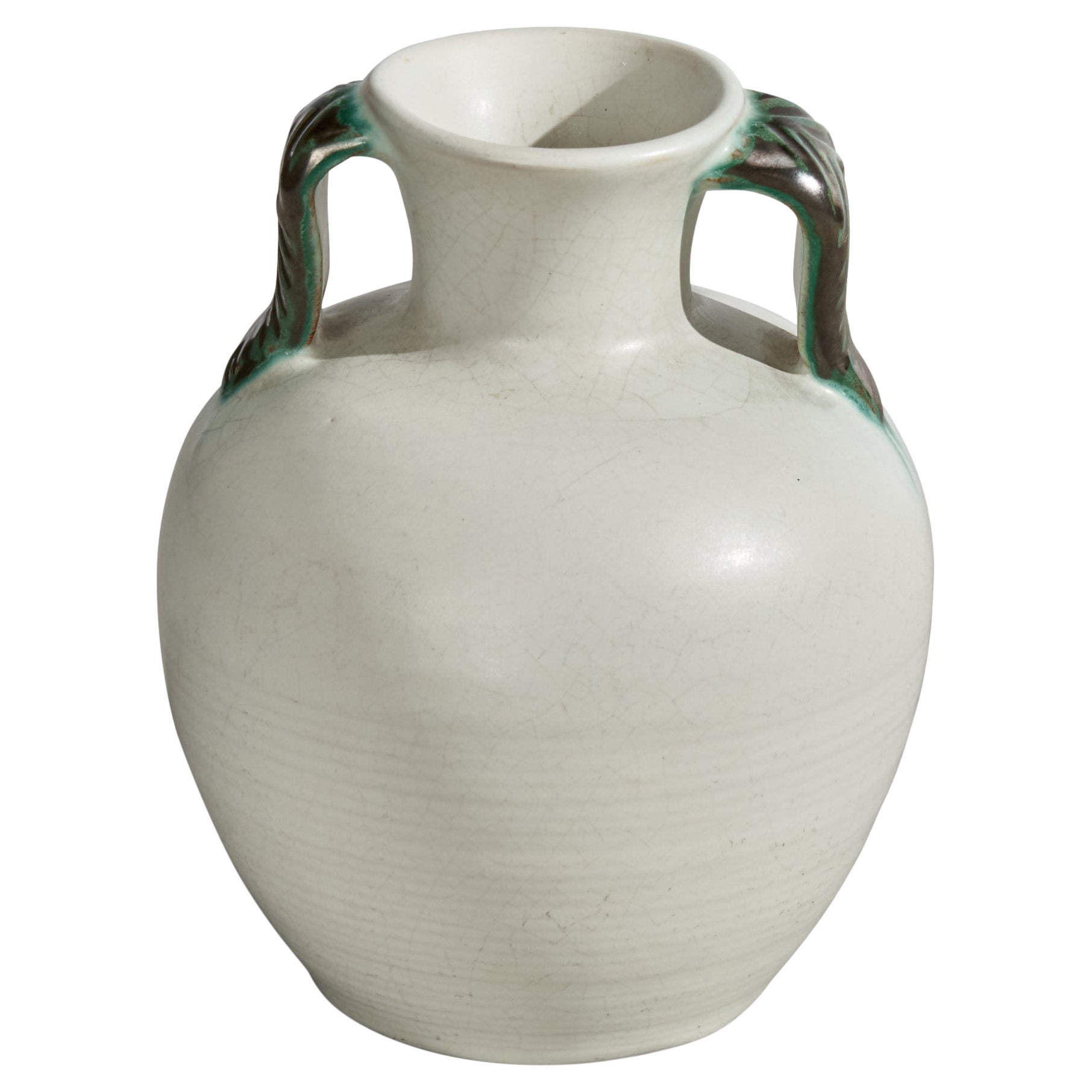 Upsala Ekeby, Vase, Steingut, Schweden, 1930er Jahre