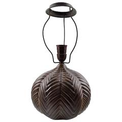 Large Art Deco Michael Andersen Table Lamp in Ceramic, Denmark, 1930s-1940s