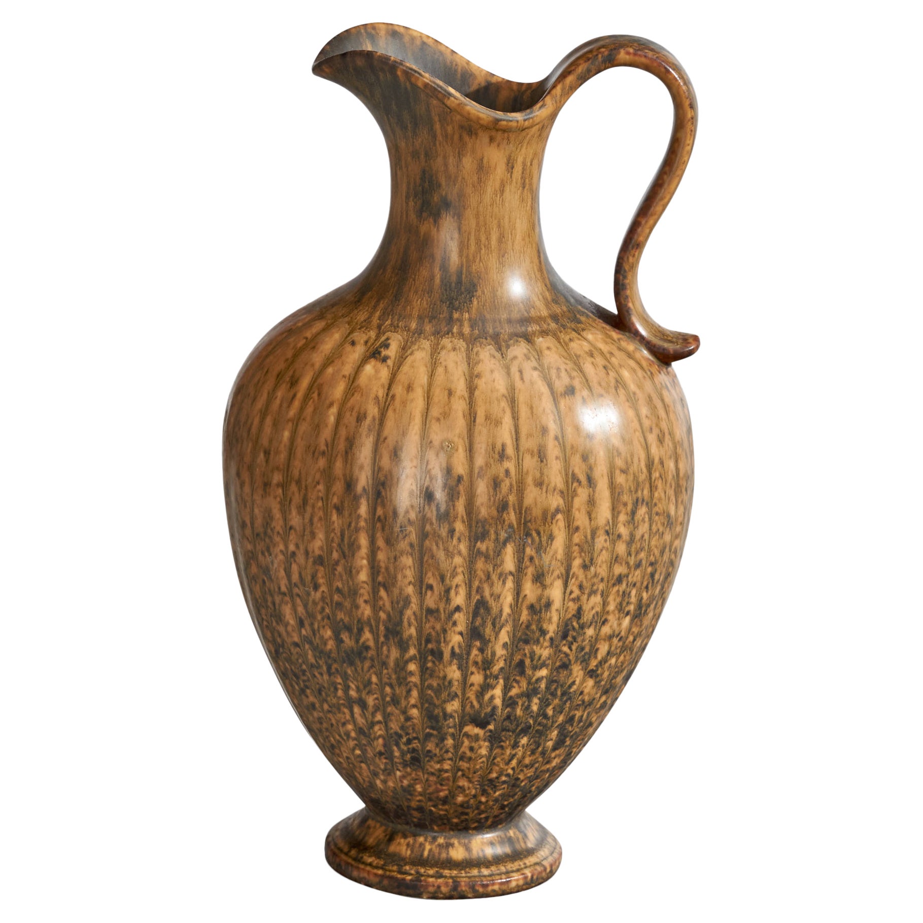 Gunnar Nylund, Pitcher, Stoneware, Sweden, 1940s
