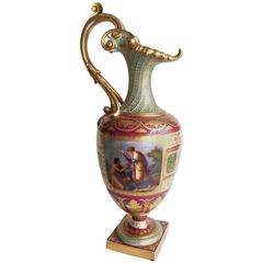 19th Century Royal Vienna Porcelain Cabinet Ewer