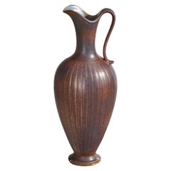 Gunnar Nylund, Pitcher, Stoneware, Sweden, 1940s