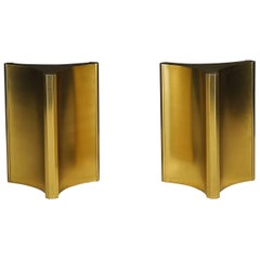 Mastercraft Brass Trilobi Triangular Dining Table Bases in Matte Finish, c 1970