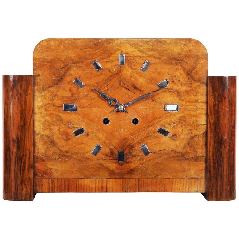 Large Art Deco Mantel Clock For Sale at 1stdibs