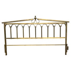 Classical Hollywood Regency Mastercraft Brass King-size Headboard Mid-Century