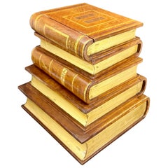 Maitland Smith Stacked Book Side Table with Storage