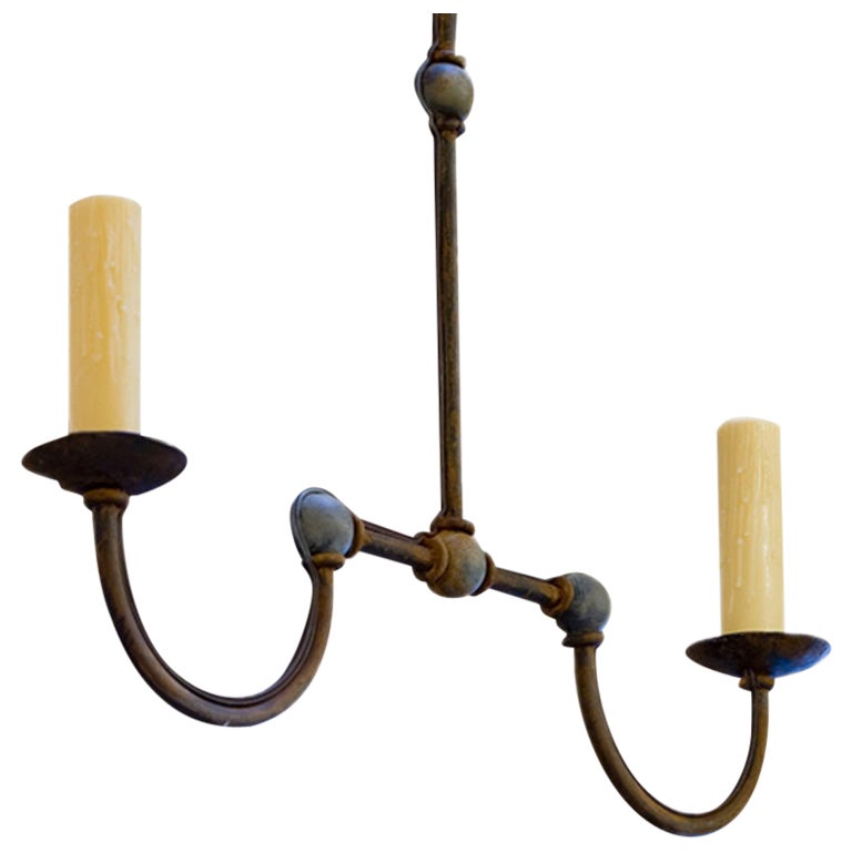 Custom Iron "Marion" Small Kitchen Island Chandelier