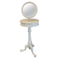 Antique Victorienne peinte Ajustable Shaving Stand Vanity Mirror
