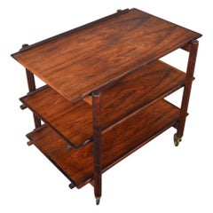Poul Hundevad Rosewood Three Tiered Bar Cart