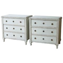 Pair of Swedish Gustavian Painted Chests