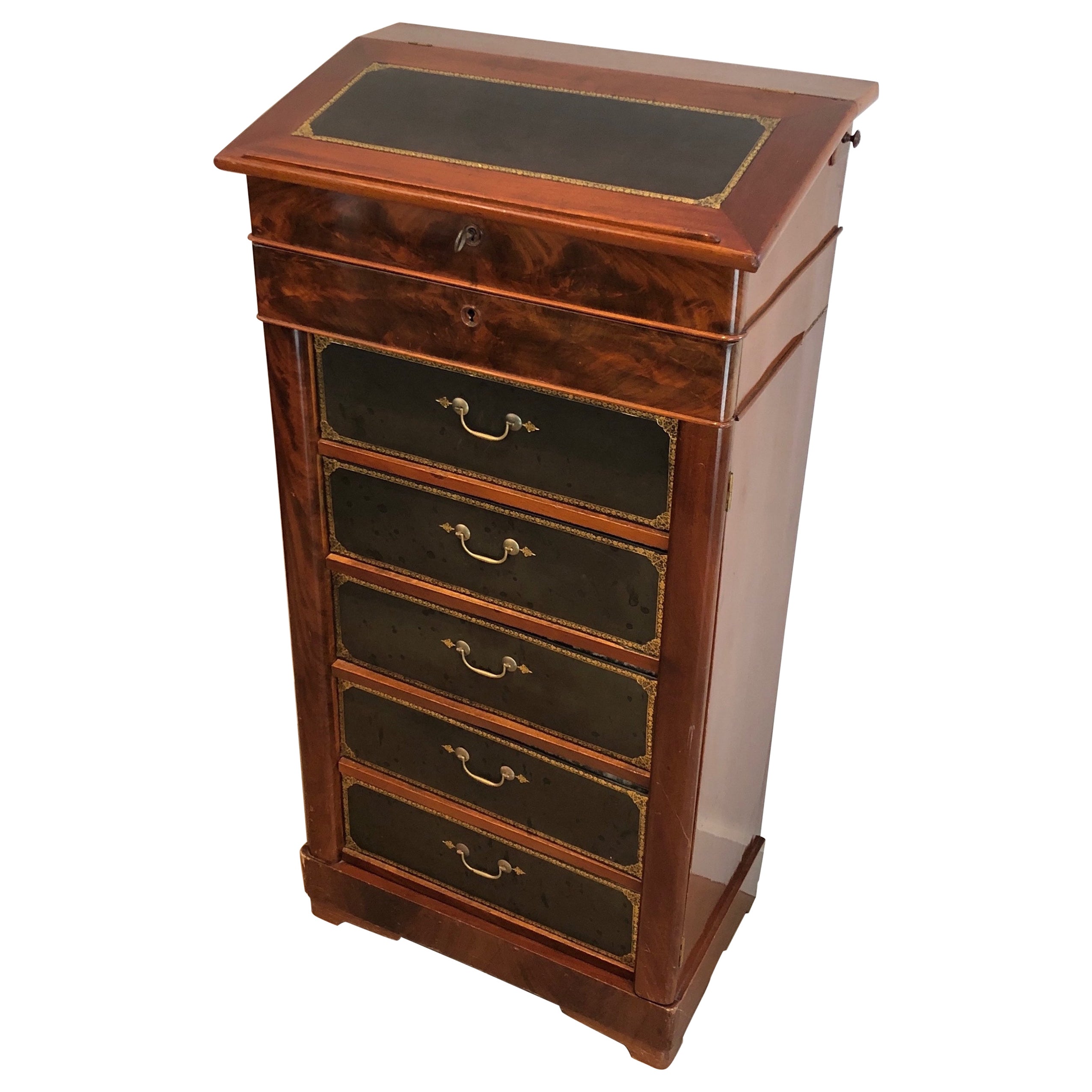 Muebles Notariales de Caoba y Piel en venta