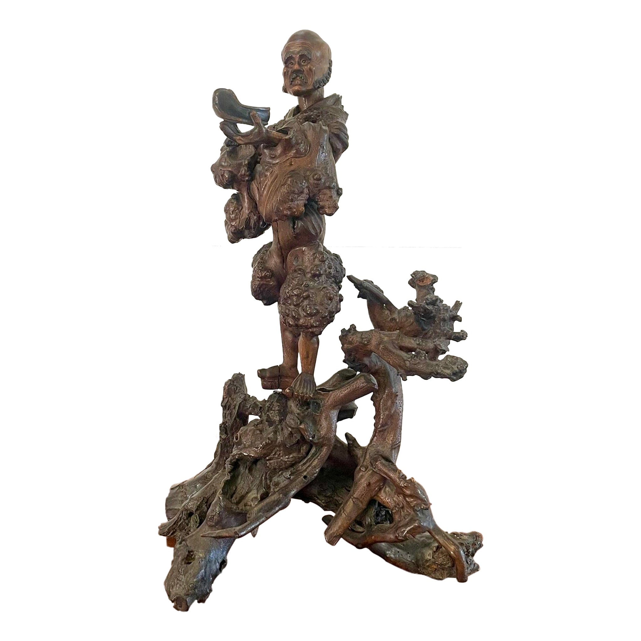 Antique 19th Century Chinese Root Carving