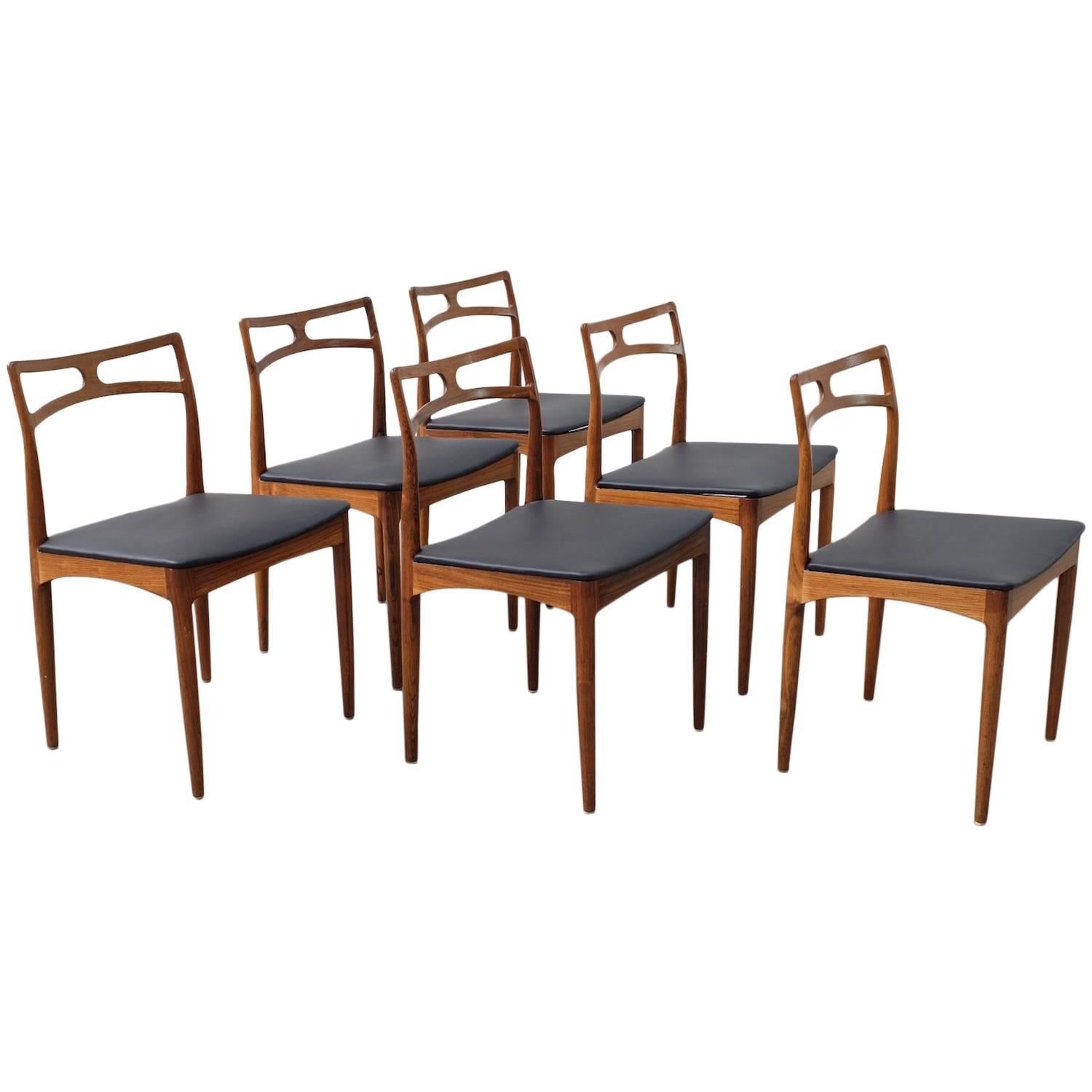 Set of Six Johannes Andersen for Christian Lindeberg #94 Dining Chairs For Sale