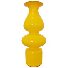 Per Lutken Yellow Carnaby Vase for Holmegaard