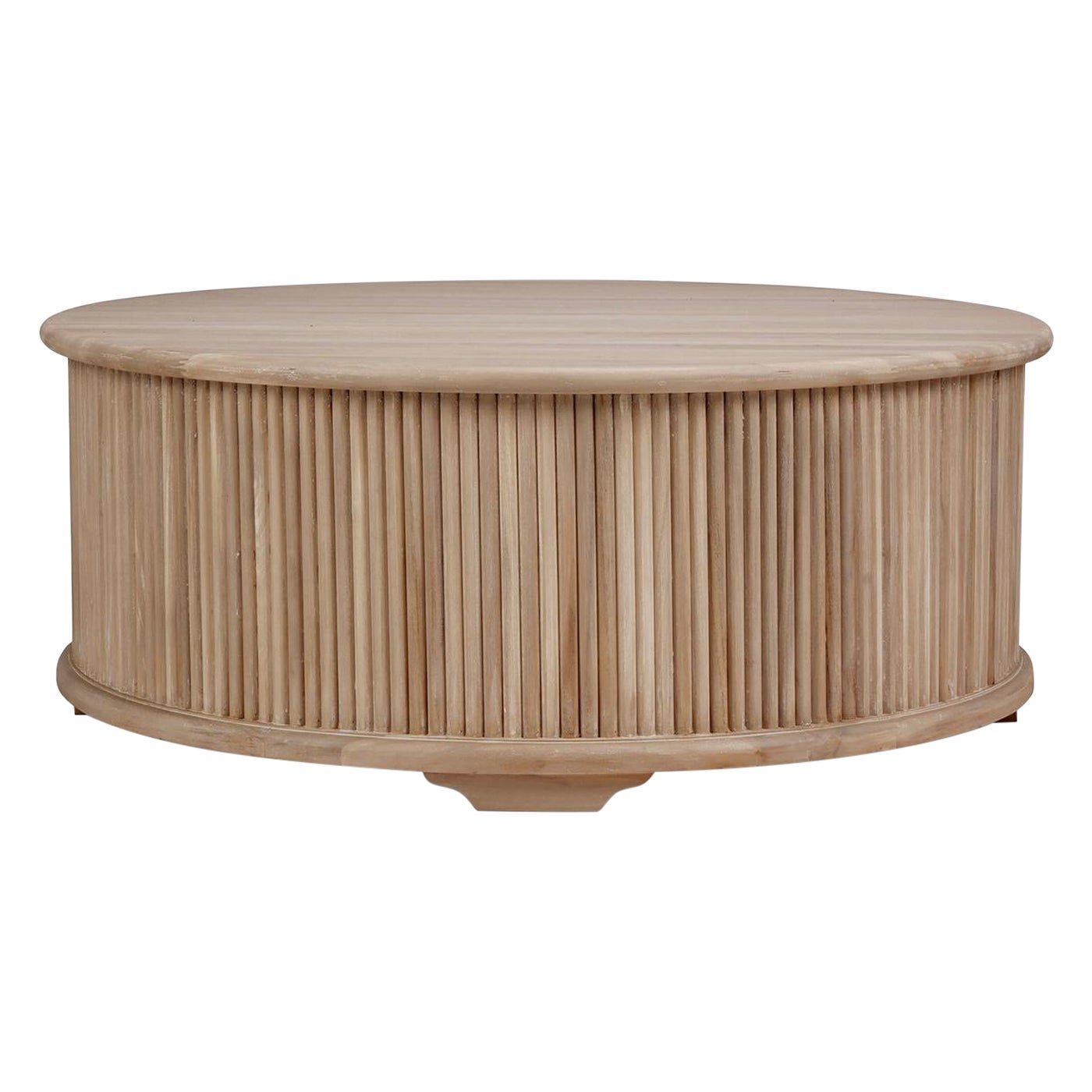 Runder Couchtisch aus Massivholz