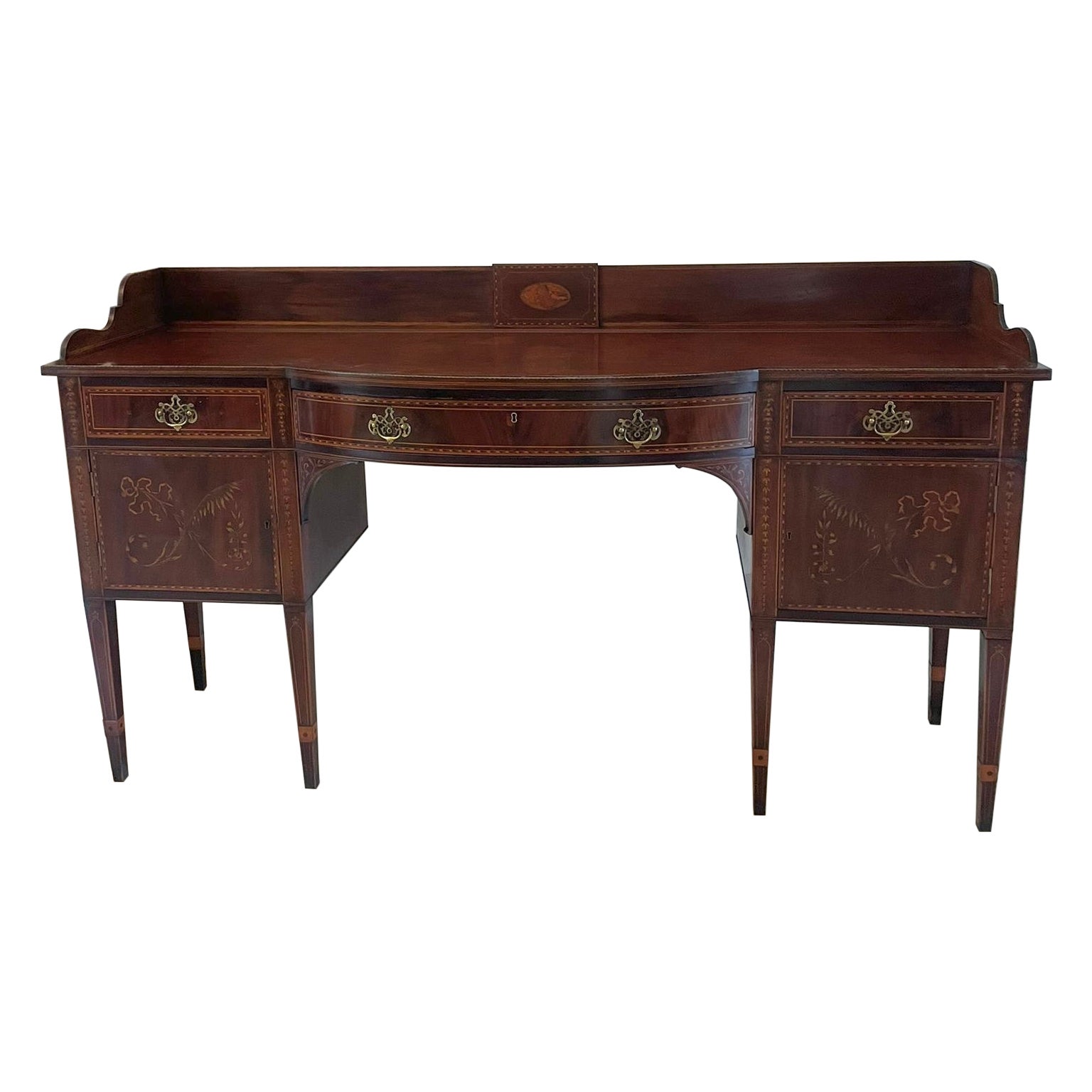 Magnificent Quality Large Antique George III Inlaid Mahogany Sideboard