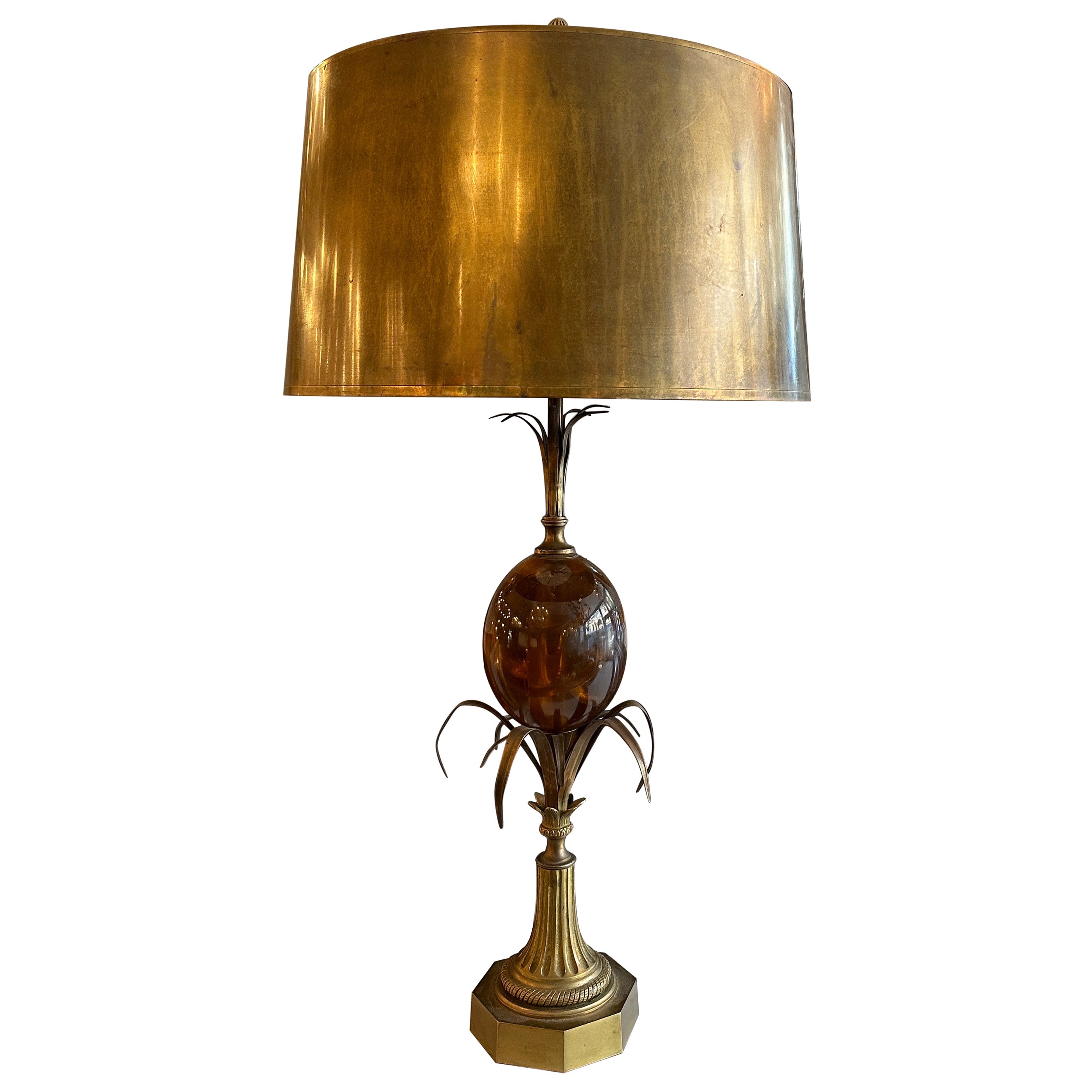 A Bronze  Maison Charles Table Lamp Model 'Fractal' For Sale