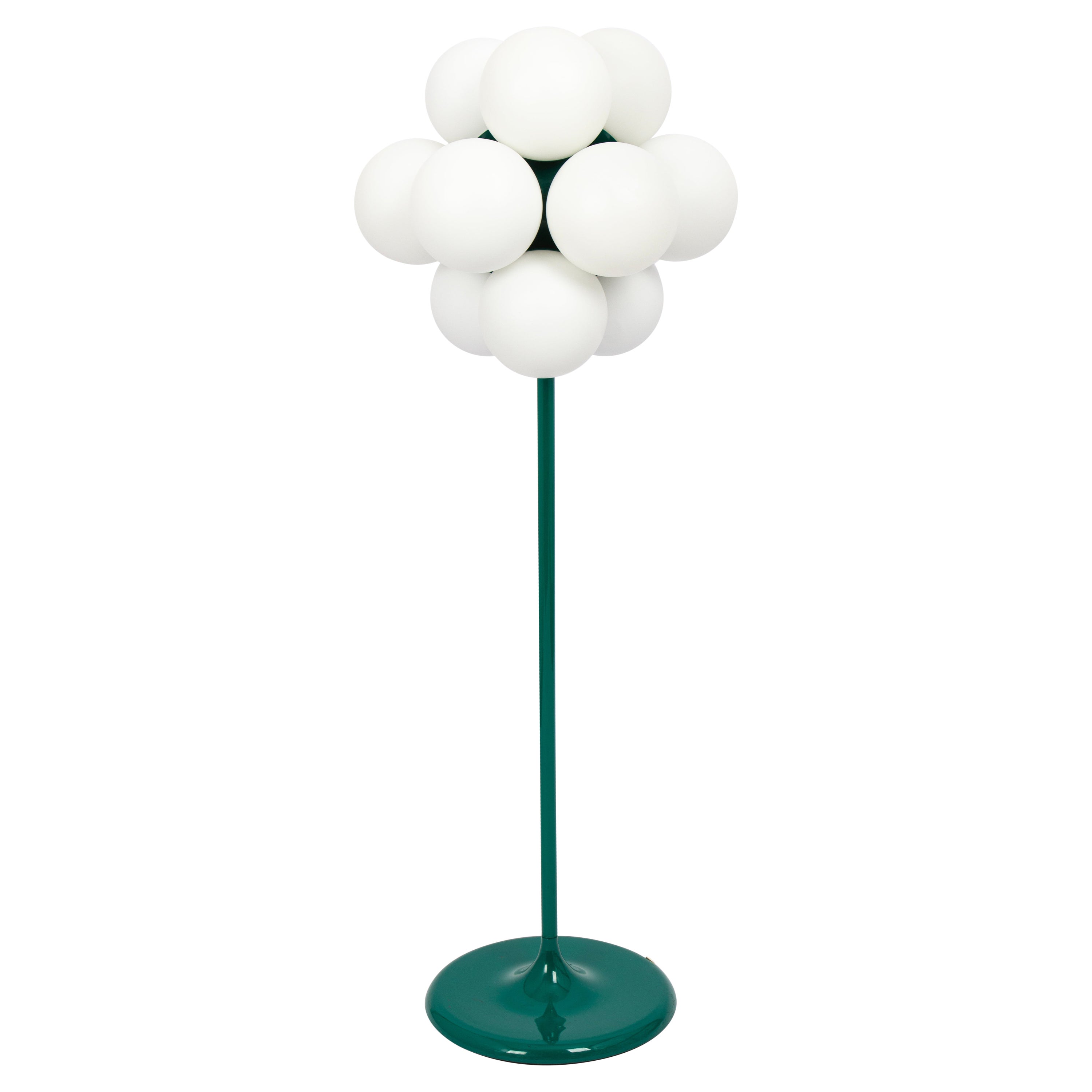 Splendida lampada da terra verde di Kaiser, Germania, anni '70