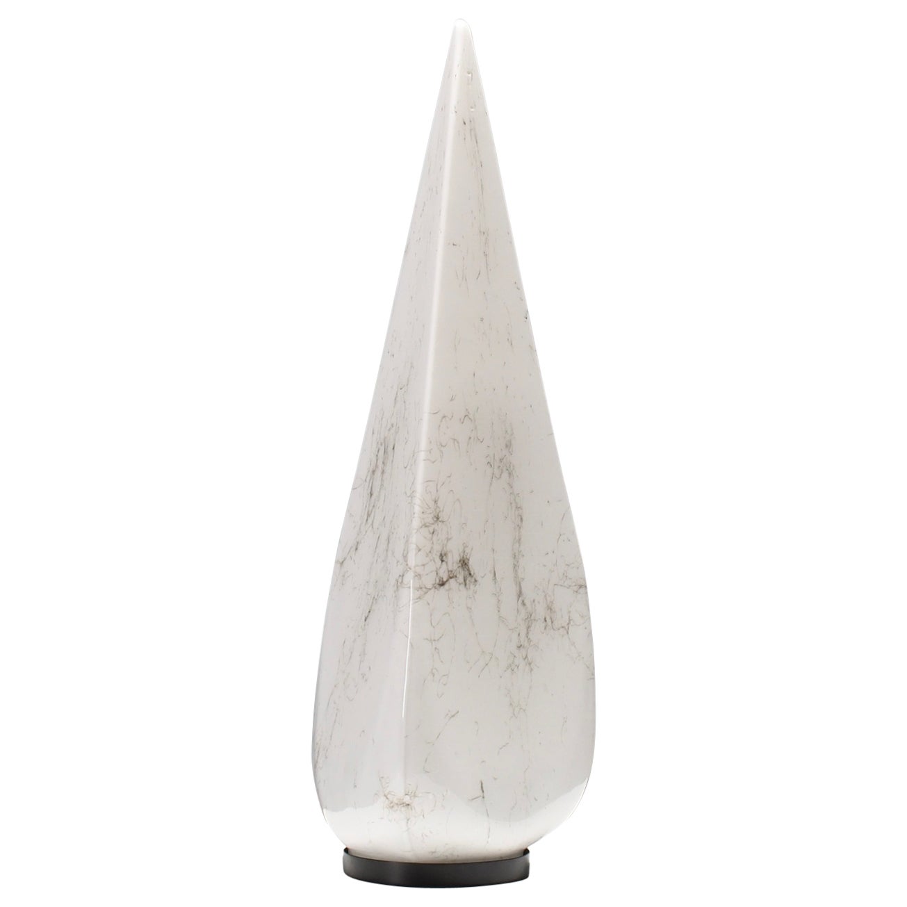 Grande lampada da tavolo a piramide in vetro di Murano di Lino Tagliapietra, Italia