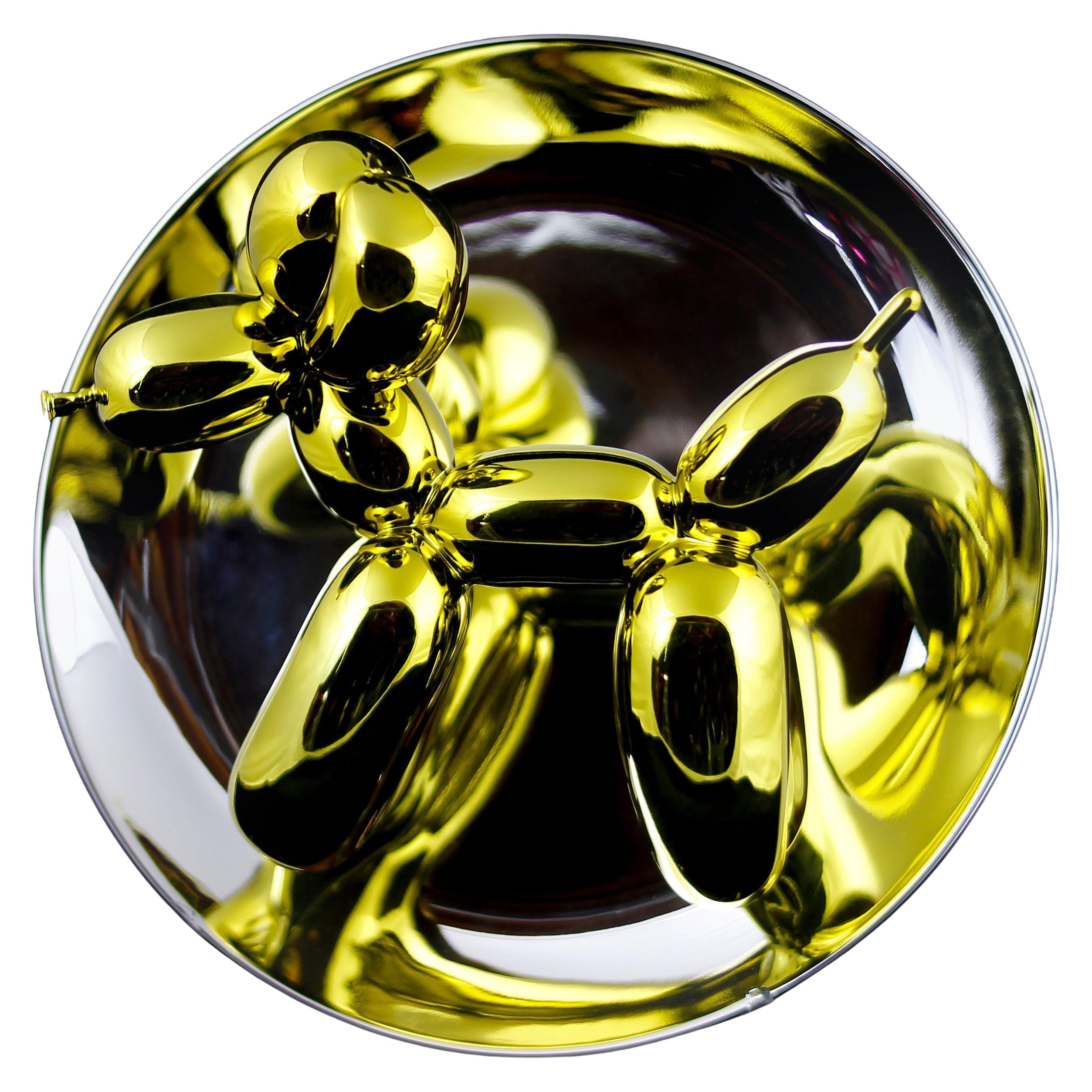 Cane con palloncino di Jeff Koons (giallo)