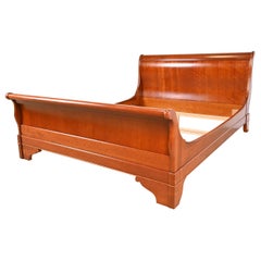 Grange French Louis Philippe Cherry Wood Queen Size Sleigh Bed