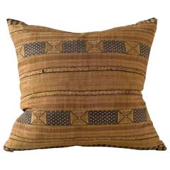 Antique Bronze Silk-Embroidery Ribbon Pillows