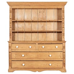 Antique Large English 19thC Pine Dresser